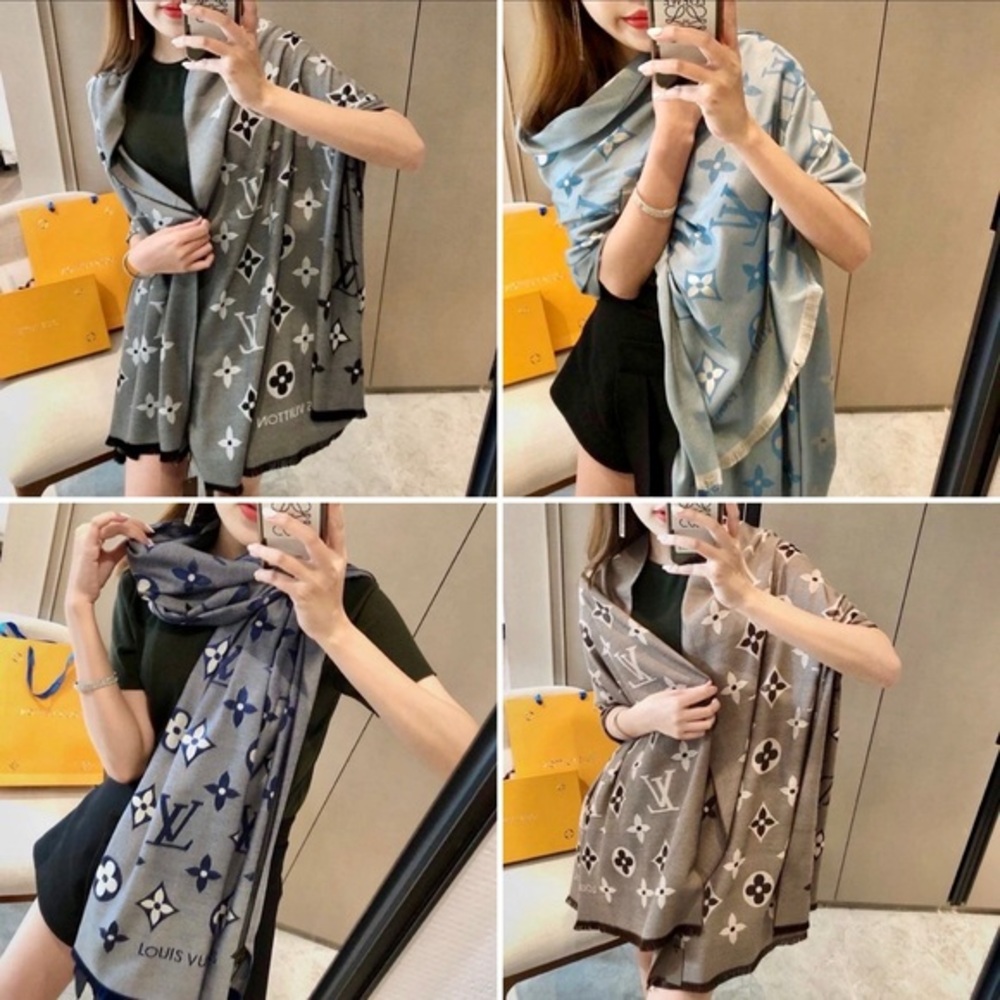 LV Monogram Cashmere Silk Blend Scarf